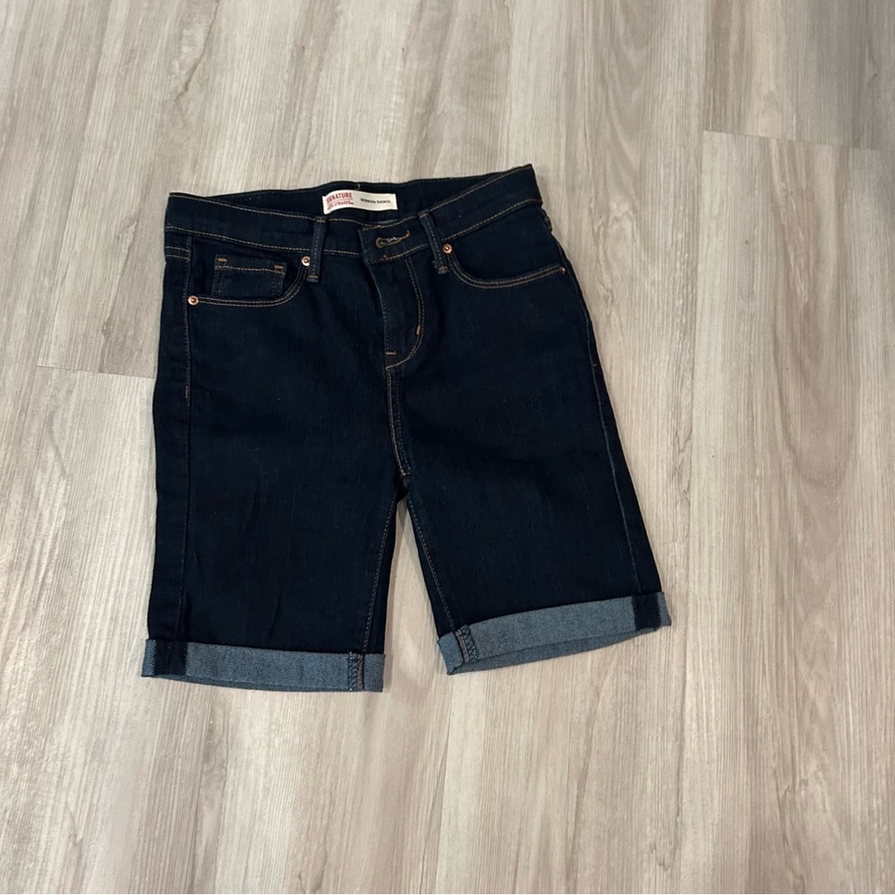 Signature by Levi Strauss Dark Blue Bermuda Shorts